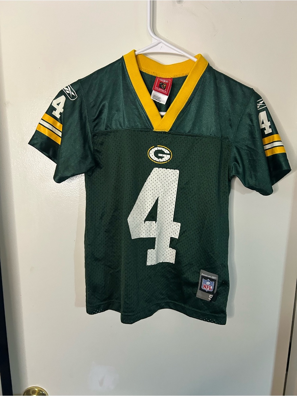NFL Green Bay Packers Green and Yellow #4 Jersey Brett Favre youth small nfl